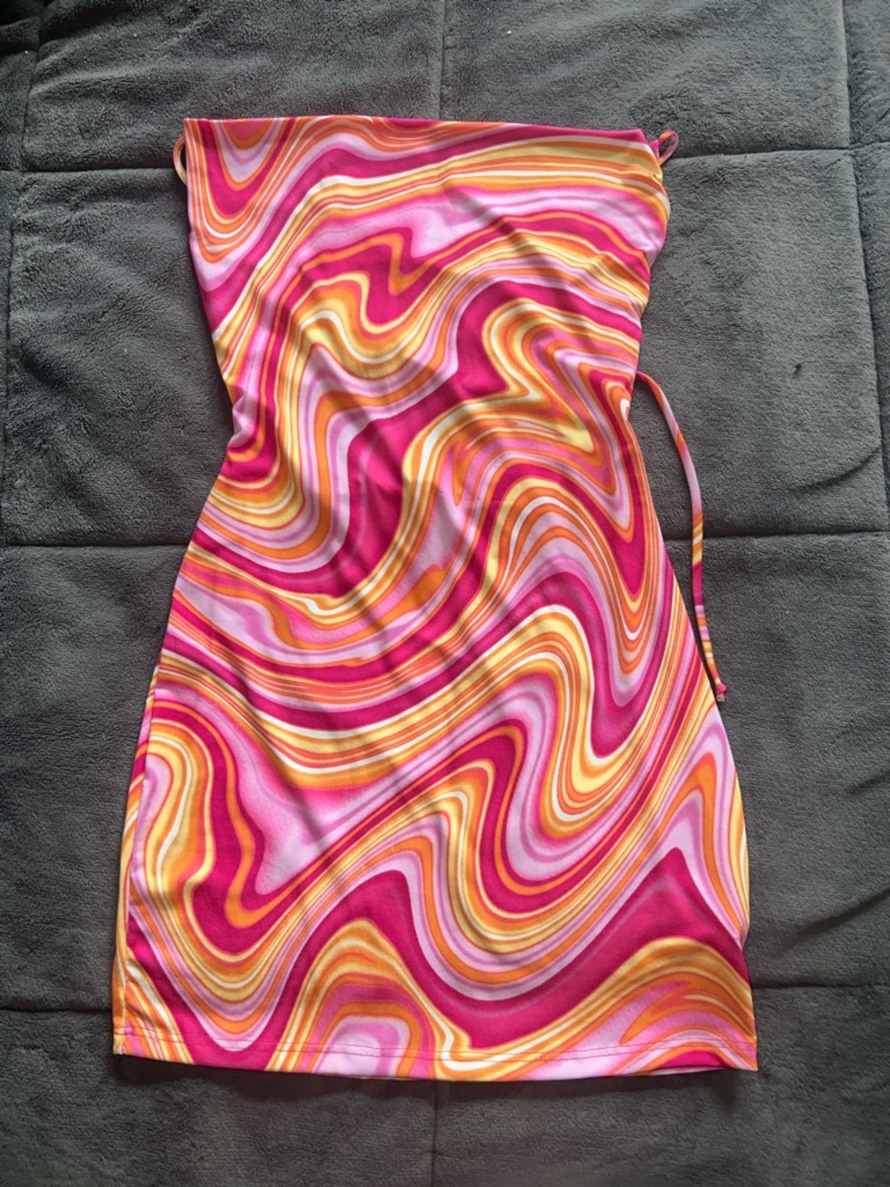 Windsor Pink and Yellow Swirl Mini Dress